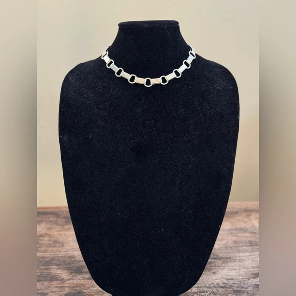 Rare sterling silver Versani necklace Avant Garde modernist chain - Picture 5 of 17